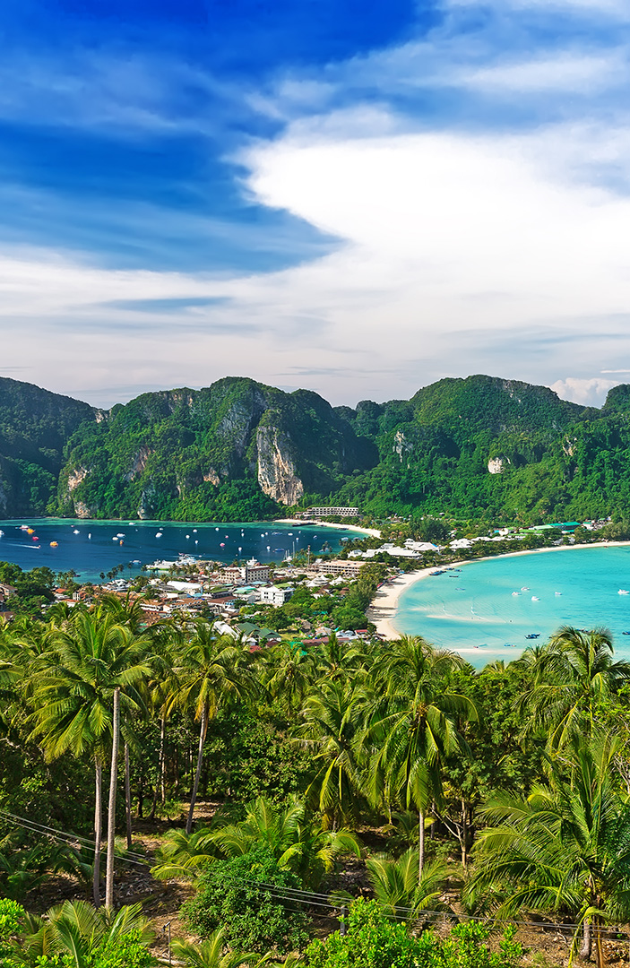 travel vacation background phi phi island krabi province thailand asia